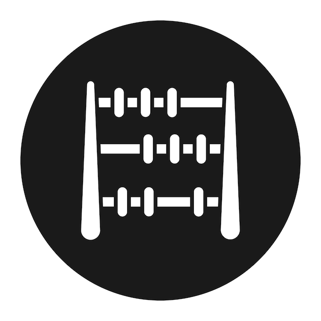 Ikona wektora abacus może być używana dla zestawu ikon zabawek dla dzieci
