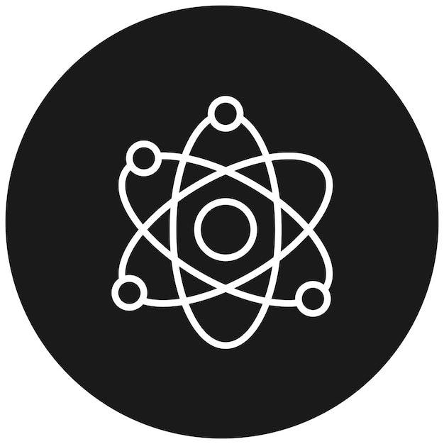 Ikona wektora atomu może być używana do zestawu ikon fizyki