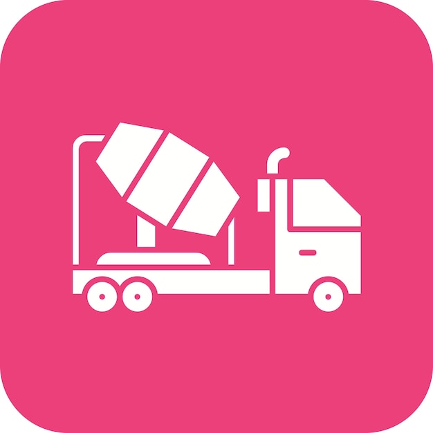 Plik wektorowy ikona wektora betonowej mikserki ciężarówki może być używana do zestawu ikon transportu
