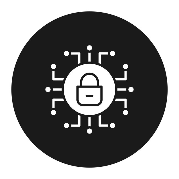 Ikona wektora bezpieczeństwa cybernetycznego może być używana do zestawu ikon hostingu internetowego