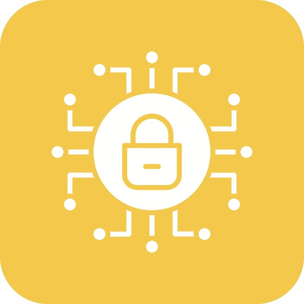Ikona wektora bezpieczeństwa cybernetycznego może być używana do zestawu ikon hostingu internetowego