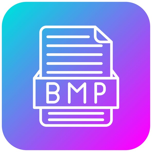 Ikona wektora BMP może być używana do zestawu ikon formatów plików