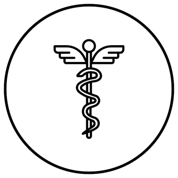 Plik wektorowy ikona wektora caduceus może być używana do zestawu ikon medycznych