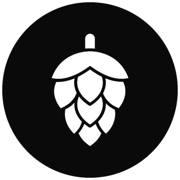 Ikona wektora chmielu może być używana do zestawu ikon Oktoberfest