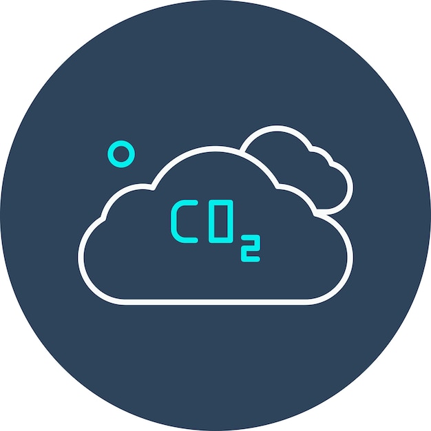 Plik wektorowy ikona wektora co2 może być używana do zestawu ikon energii jądrowej