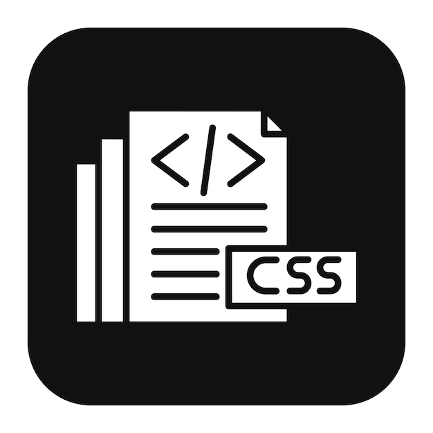 Plik wektorowy ikona wektora css może być używana dla zestawu ikon bez kodu