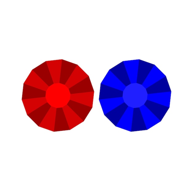 Plik wektorowy ikona wektora czerwonego i niebieskiego diamentu