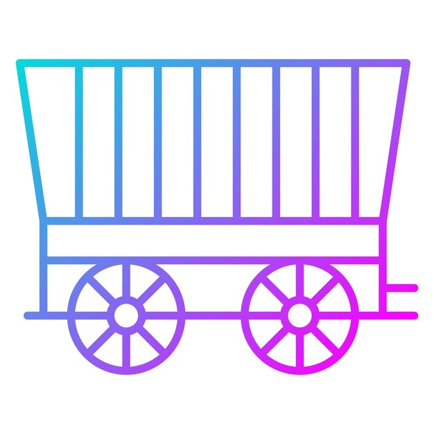 Ikona wektora Desert Carriage może być używana do Desert Iconset