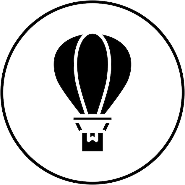 Ikona wektora dostarczania balonów powietrznych może być używana do zestawu ikon dostarczania żywności