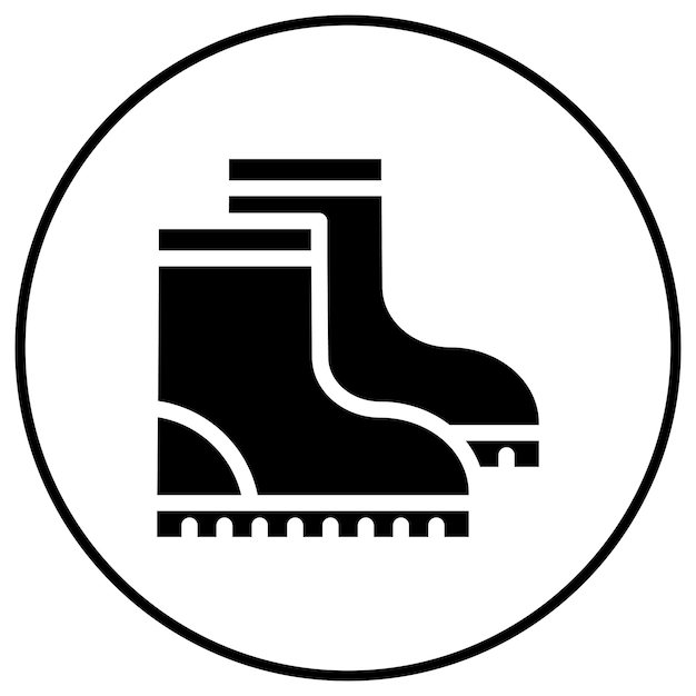 Ikona Wektora Farming Boots Może Być Używana Do Zestawu Ikon Farming