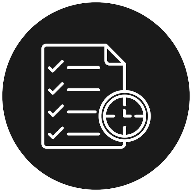 Ikona wektora harmonogramu zadań może być używana do ustawienia ikony czasu i daty