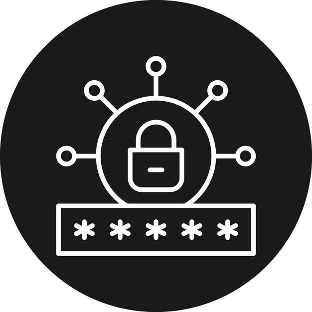 Ikona wektora hasła może być używana do zestawu ikon hostingu internetowego