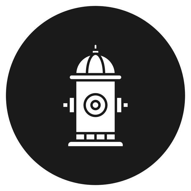 Ikona wektora hydrantu może być używana dla ikony strażaka