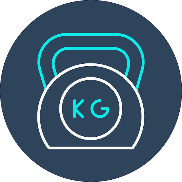 Plik wektorowy ikona wektora kettlebell może być używana do zestawu ikon siłowni