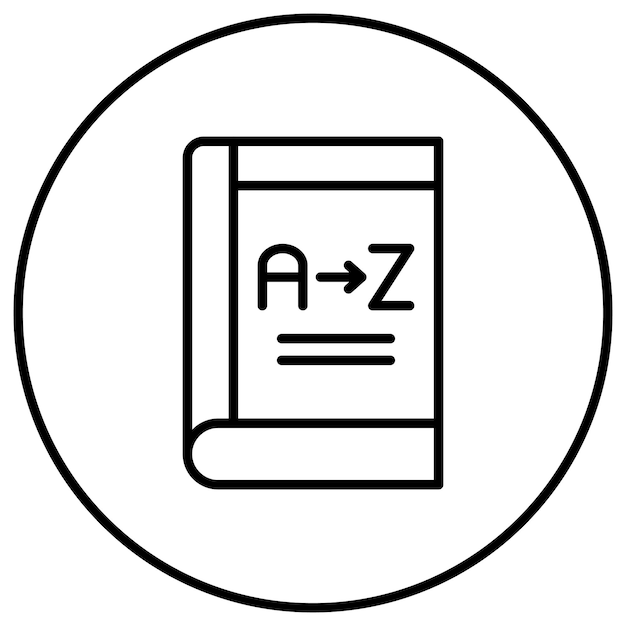 Ikona wektora od A do Z może być używana do zestawu ikon edukacyjnych