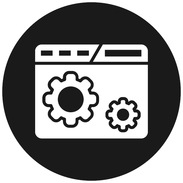 Ikona wektora optymalizacji stron internetowych może być używana do zestawu ikon marketingu internetowego