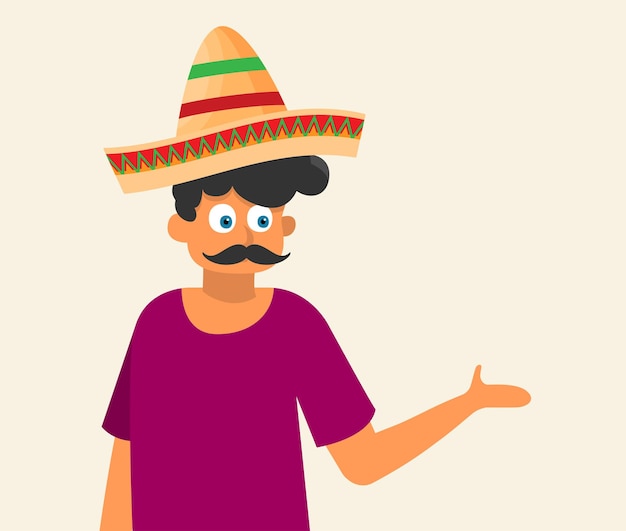 Plik wektorowy ikona wektora płaskiego meksykańskiego kapelusza