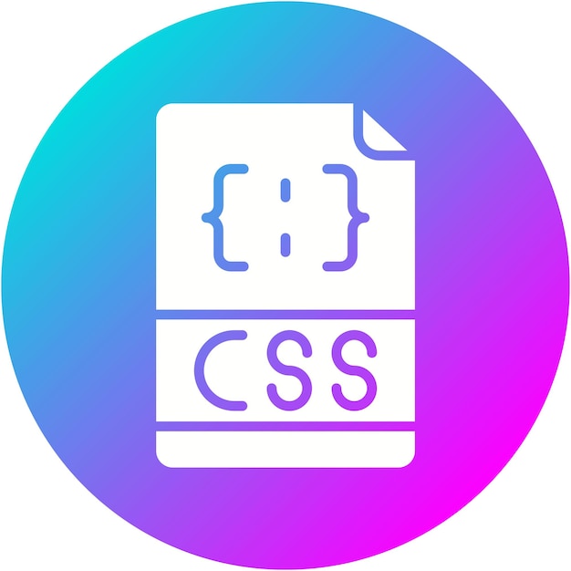 Plik wektorowy ikona wektora pliku css może być używana do zestawu ikon programowania komputerowego