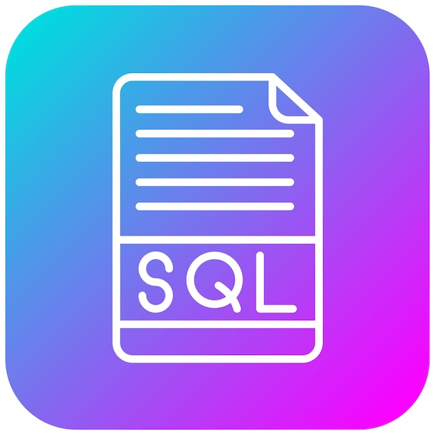 Ikona wektora pliku SQL może być używana do zestawu ikon programowania komputerowego