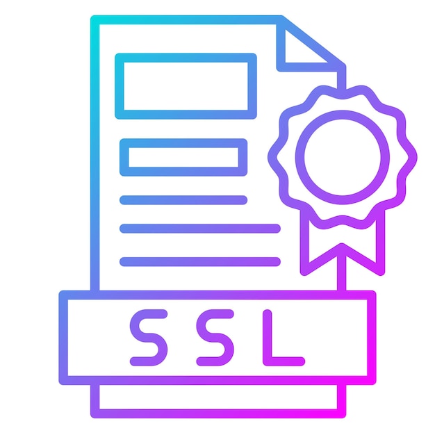 Ikona wektora pliku SSL może być używana do kodowania i tworzenia ikon