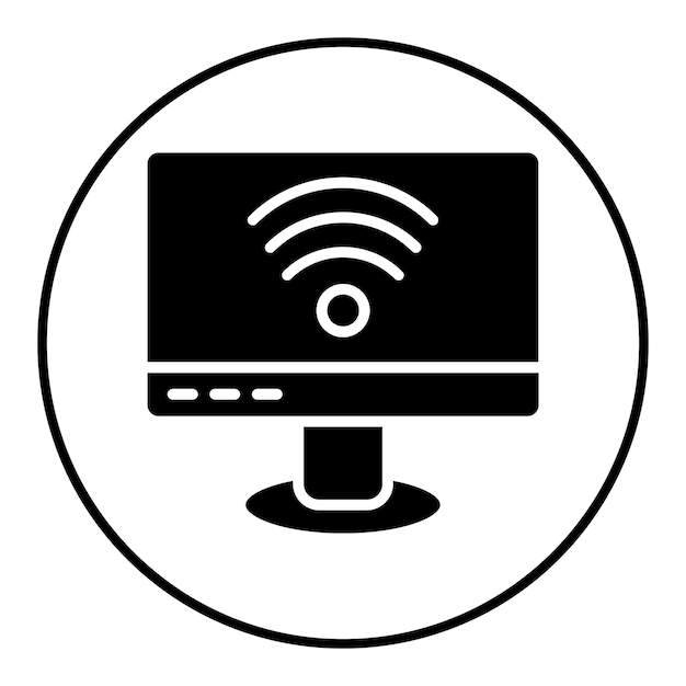 Ikona wektora połączenia Wi-Fi może być używana do pracy z domu