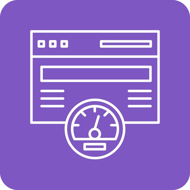 Ikona wektora prędkości strony może być używana do SEO i SEM