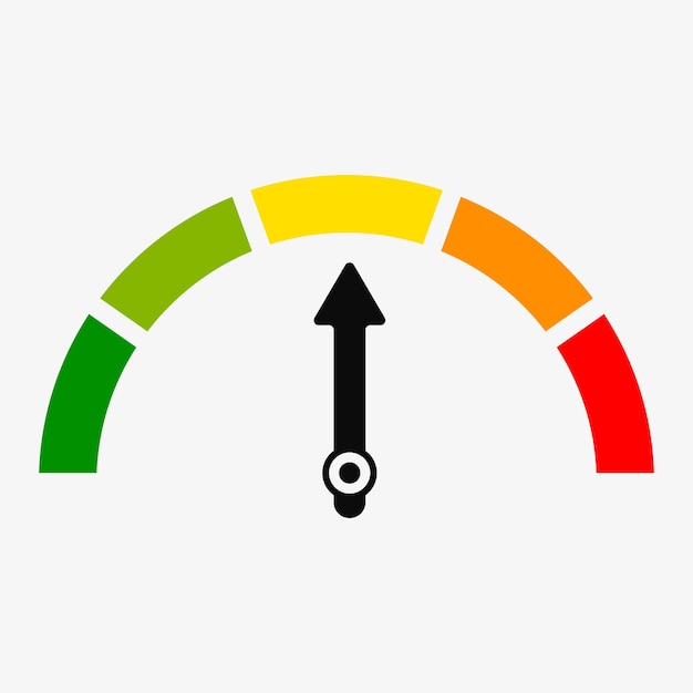 Plik wektorowy ikona wektora prędkościomierz miernika zadowolenia klienta ilustracja wektorowa