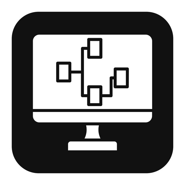 Ikona wektora programowania wizualnego może być używana dla zestawu ikon bez kodu