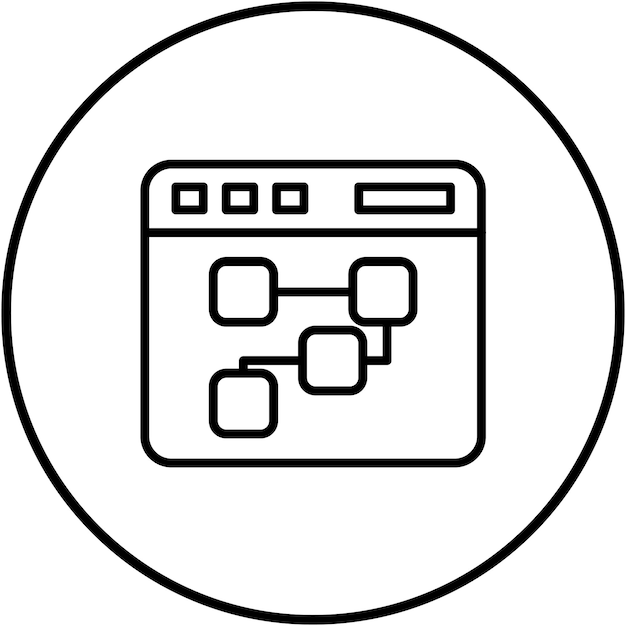 Ikona wektora projektowania UX Może być używana do zestawu ikon programowania komputerowego