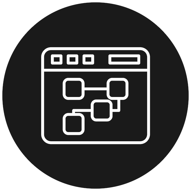 Ikona wektora projektowania UX Może być używana do zestawu ikon programowania komputerowego