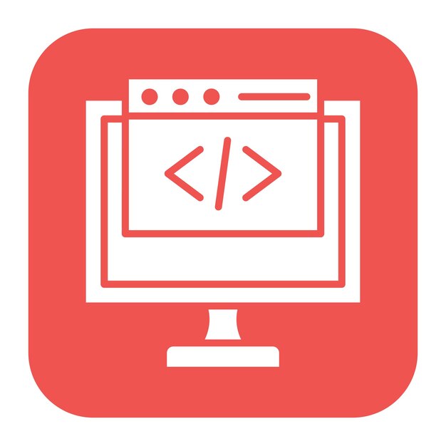 Ikona wektora rozwoju front-end może być używana dla zestawu ikon bez kodu