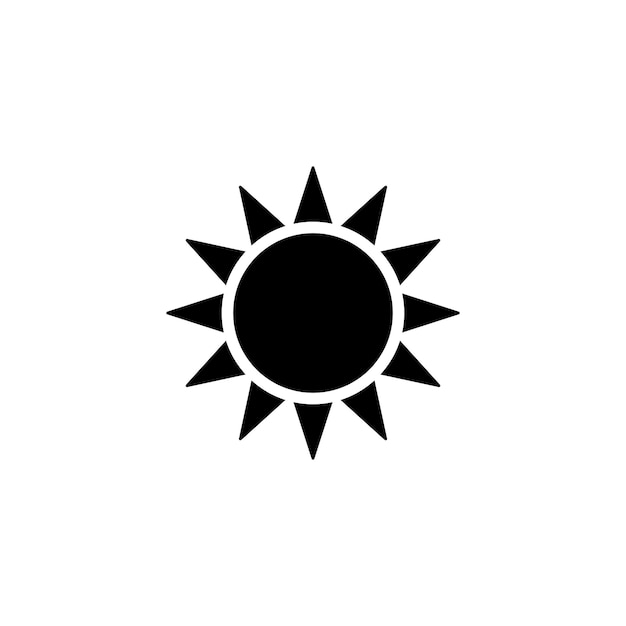 Plik wektorowy ikona wektora słońca prosty płaski symbol na białym tle