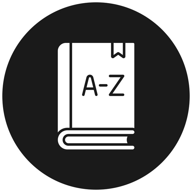 Ikona wektora słownika może być używana do zestawu ikon uczenia się