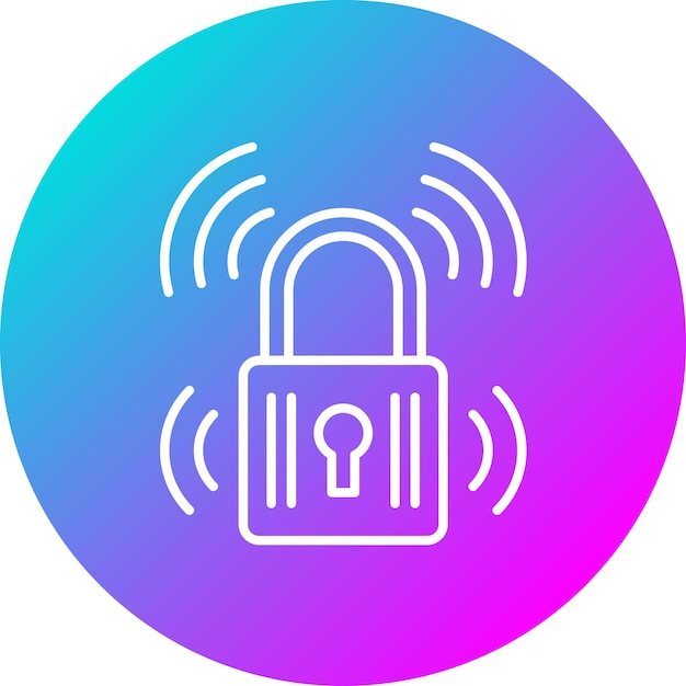 Ikona wektora Smart Lock może być używana do zestawu ikon technologii