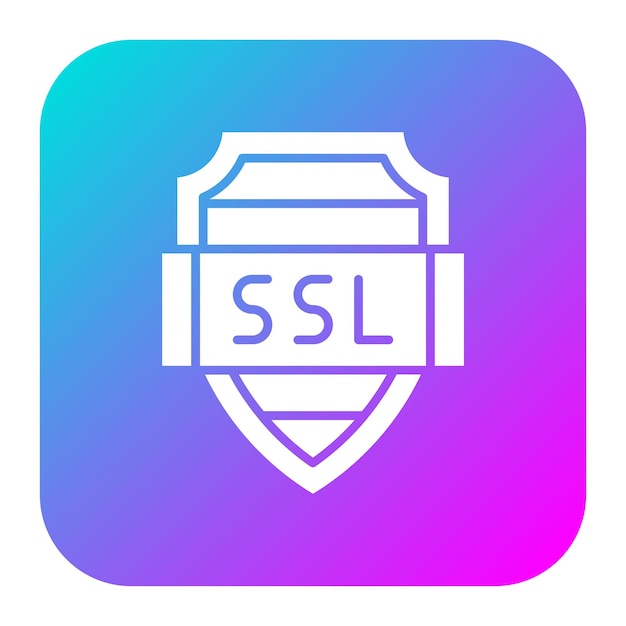 Ikona wektora SSL może być używana do zestawu ikon hostingu internetowego