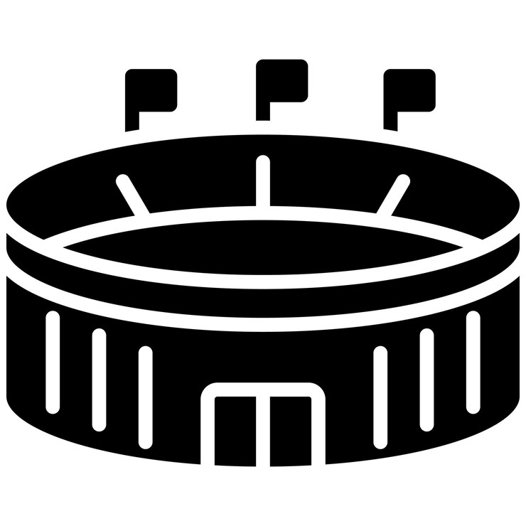 Wektor ikona wektora stadionu może być używana do zestawu ikon siatkówki