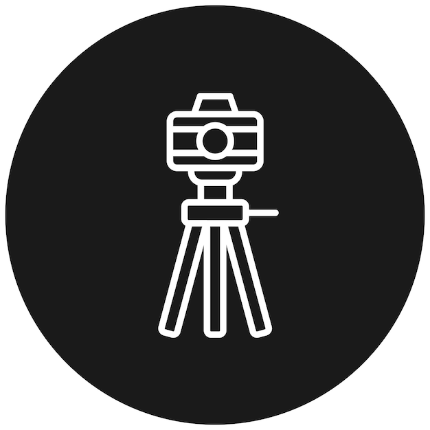 Ikona wektora statywu kamery może być używana do zestawu ikon produkcji wideo