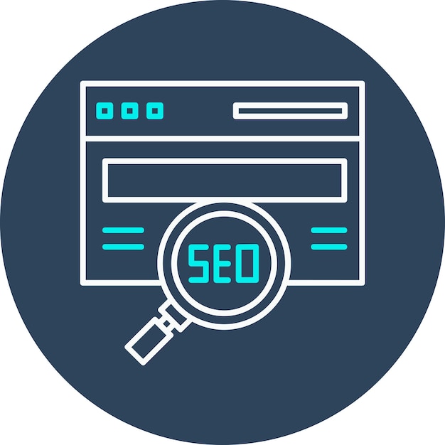 Ikona wektora stron internetowych może być używana do SEO i SEM