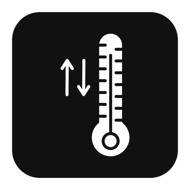Ikona wektora temperatury może być używana do zestawu ikon pralni