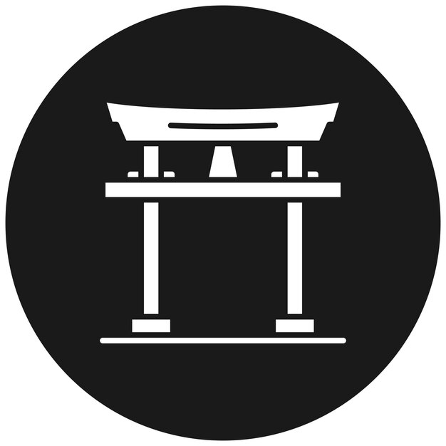 Ikona wektora Torii Gate może być używana do zestawu ikon History