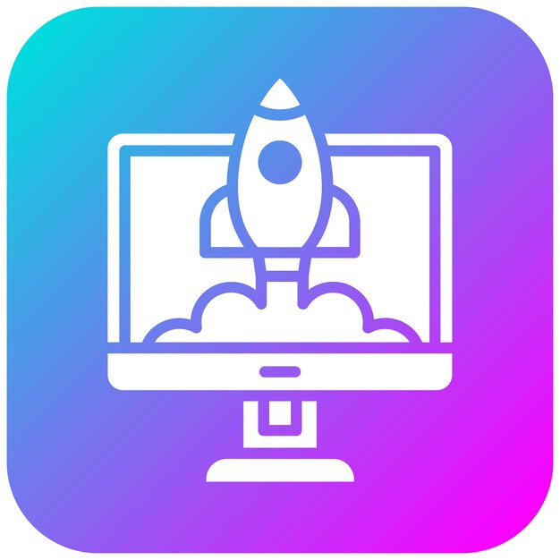 Ikona wektora uruchamiania biznesu może być używana do zestawu ikon marketingu internetowego