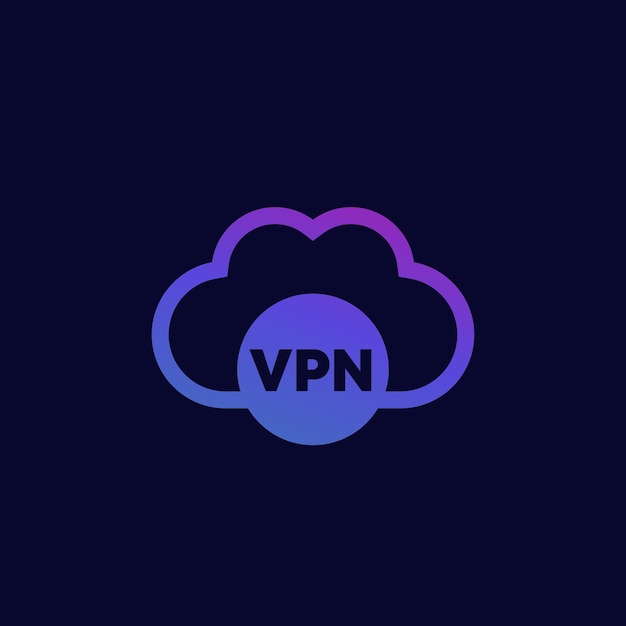 Ikona Wektora Usługi Vpn W Ciemności