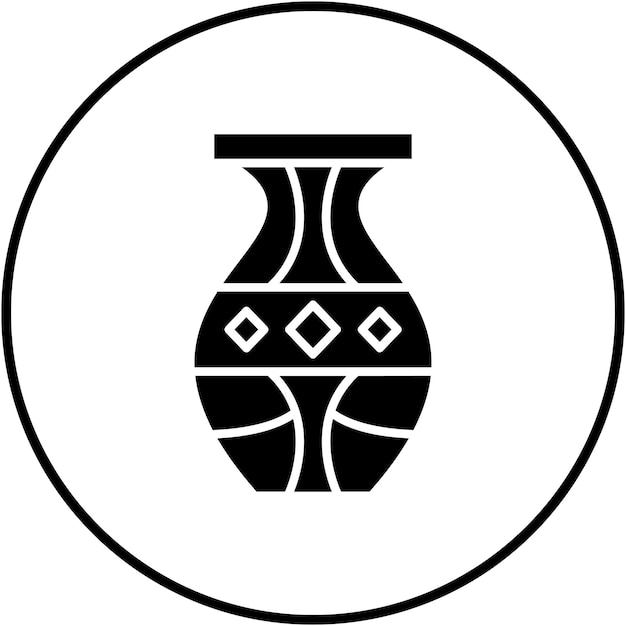 Ikona wektora wazy może być używana do zestawu ikon historii
