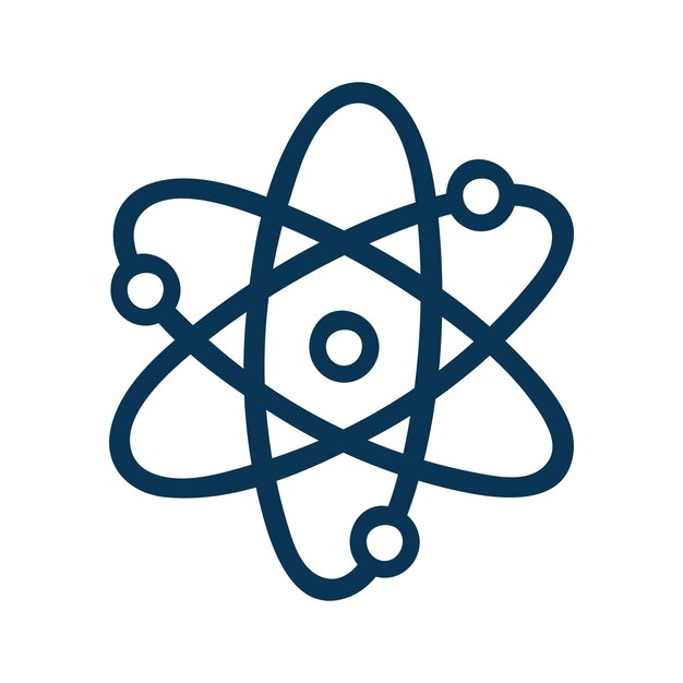 Plik wektorowy ikona wektora z ilustracją wektora okrągłego kształtu symbolu atomu