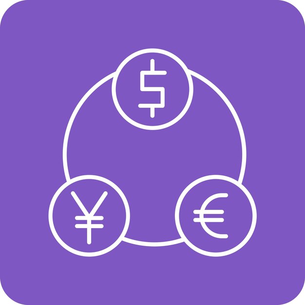 Plik wektorowy ikona wektorowa walut może być używana do banków i finansów