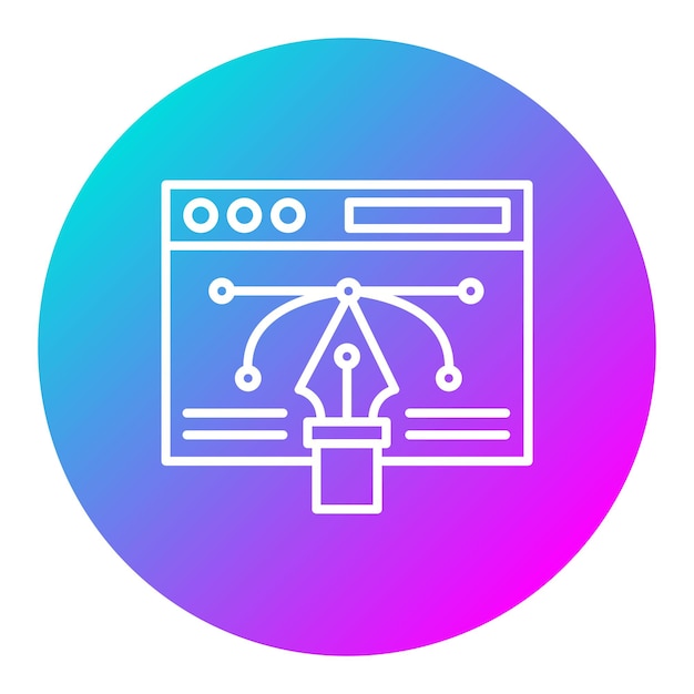 Ikona wektorowa Web Vector Design może być używana do kodowania i tworzenia ikon