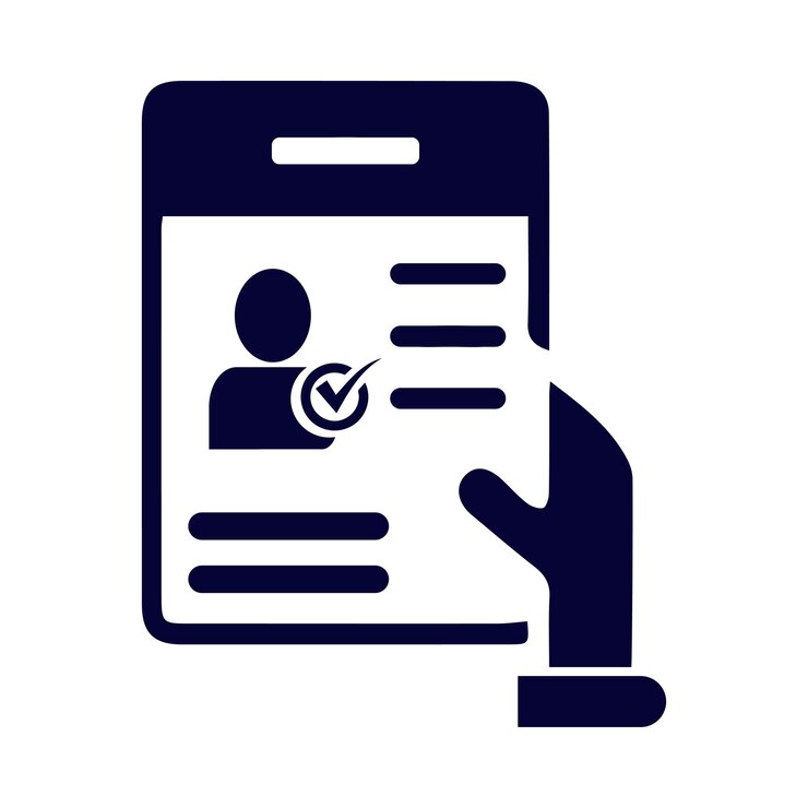 Ikona weryfikacji tożsamości aplikacji mobilnych