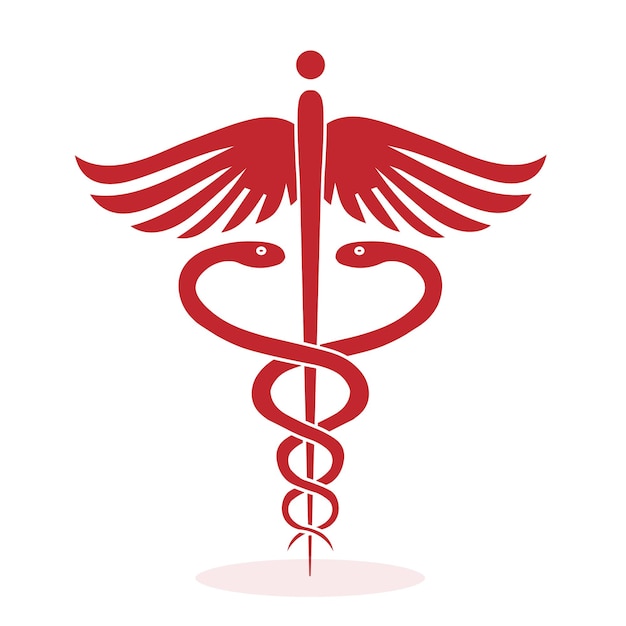 Ikona Węża Znaku Medycznego Piktogram Stylu Glifu Pogotowia Szpitalnego