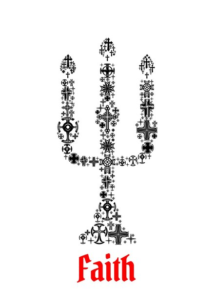 Plik wektorowy ikona wiary religijny symbol świecy chuch