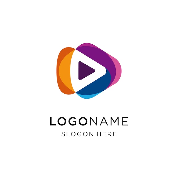 Ikona wideo z logo bańki Wektor ikony mediów społecznościowych
